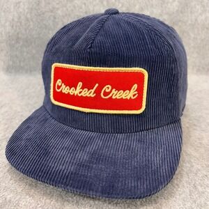 Crooked Creek Mens Blue Young Life Brist Corduroy Snapback Hat Cap OSFA